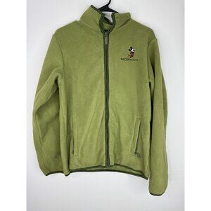 Disney Vintage Lime Green Fleece Zip up Jacket XS